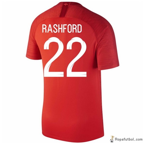 Camiseta Inglaterra Replica Segunda Ropa Rashford 2018 Rojo